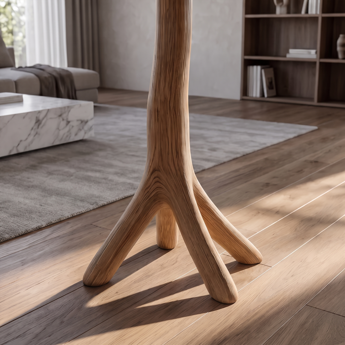 Mid Century Coat Rack, Natural Branch Wood Coat Tree for Bedroom