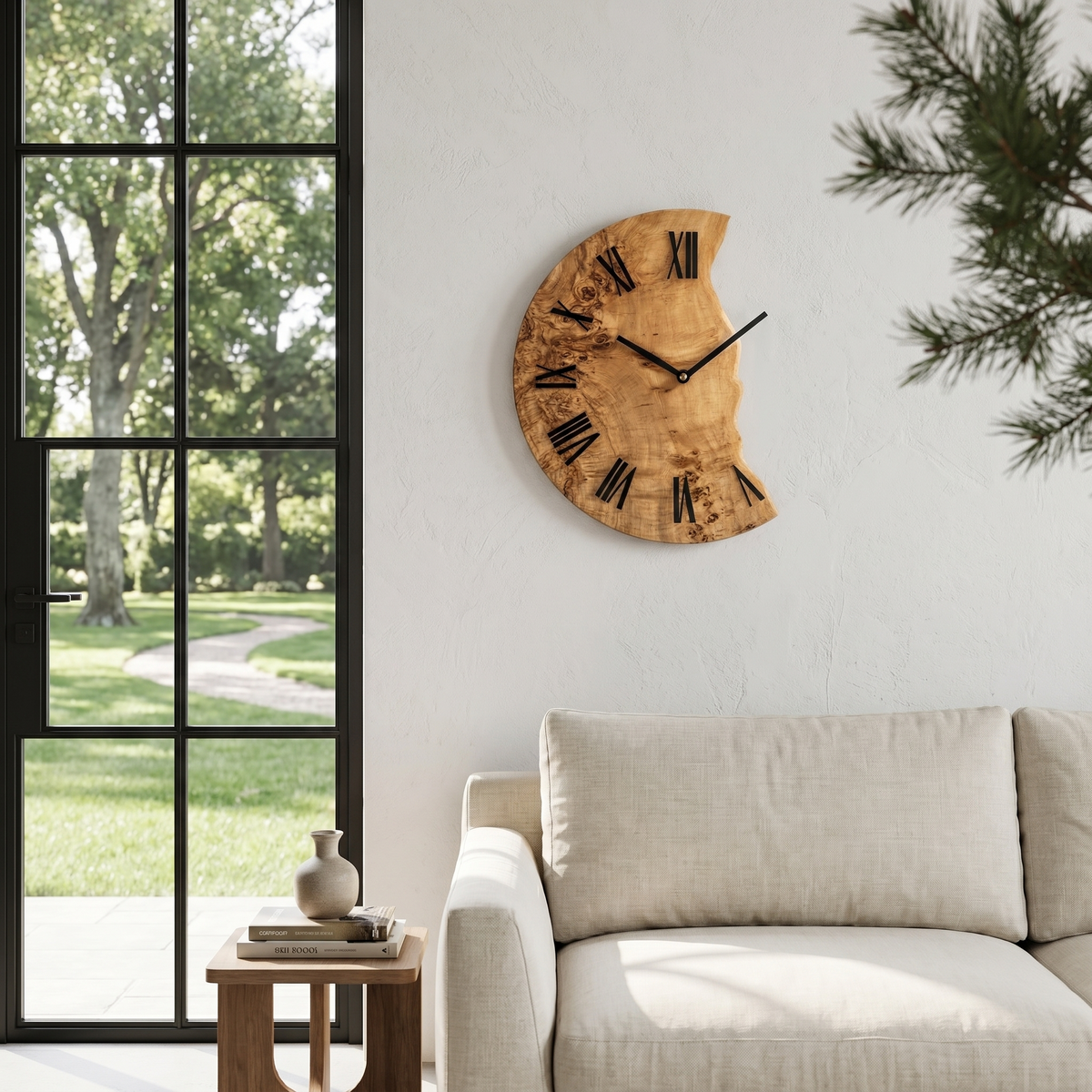 Organic Live Edge Clock for Home Decor