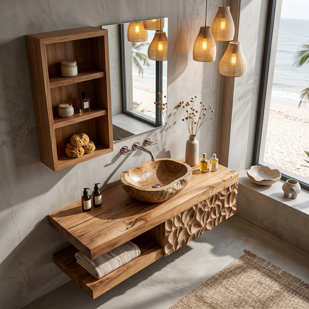 Handcrafted Floating Bathroom Vanity For Bathroom