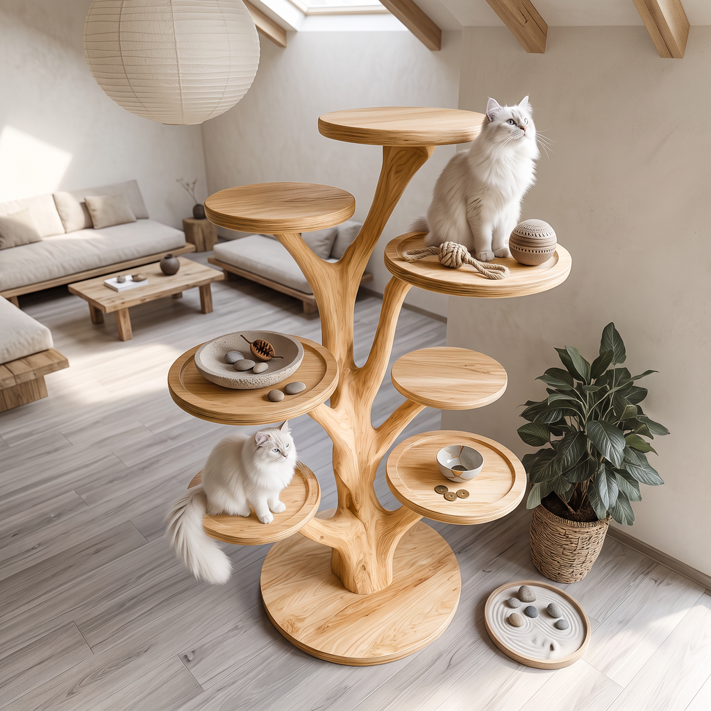 Mid Century Cat Tree Tower Living Room