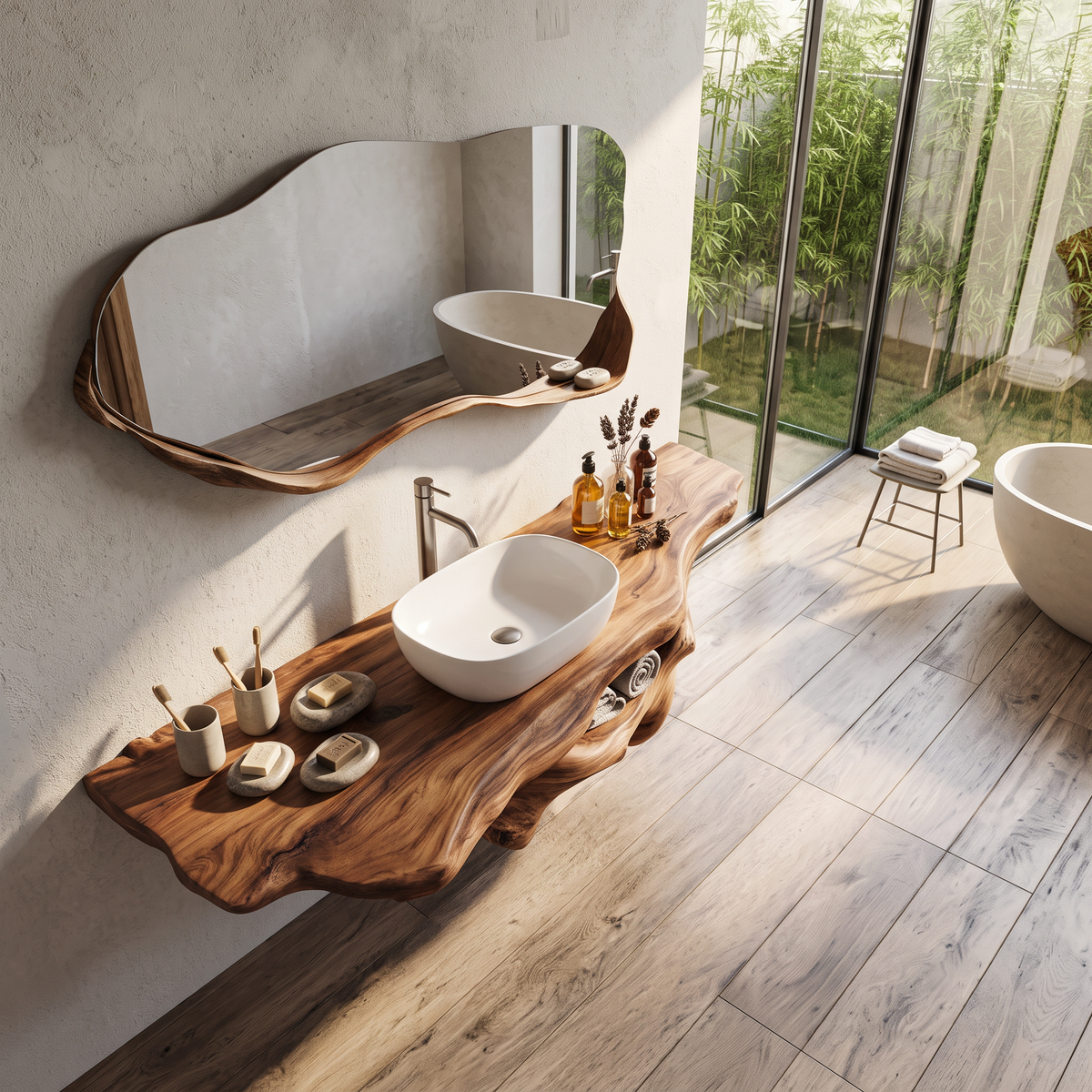 Farmhouse Bathroom Vanity, Solid Wood Sink Console for Remodels