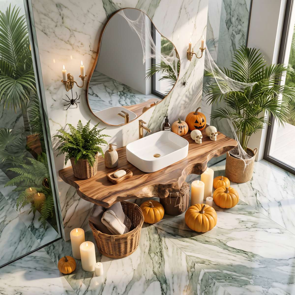 Live Edge Bathroom Sink Shelf, Wall Mounted Solid Wood Vanity Top