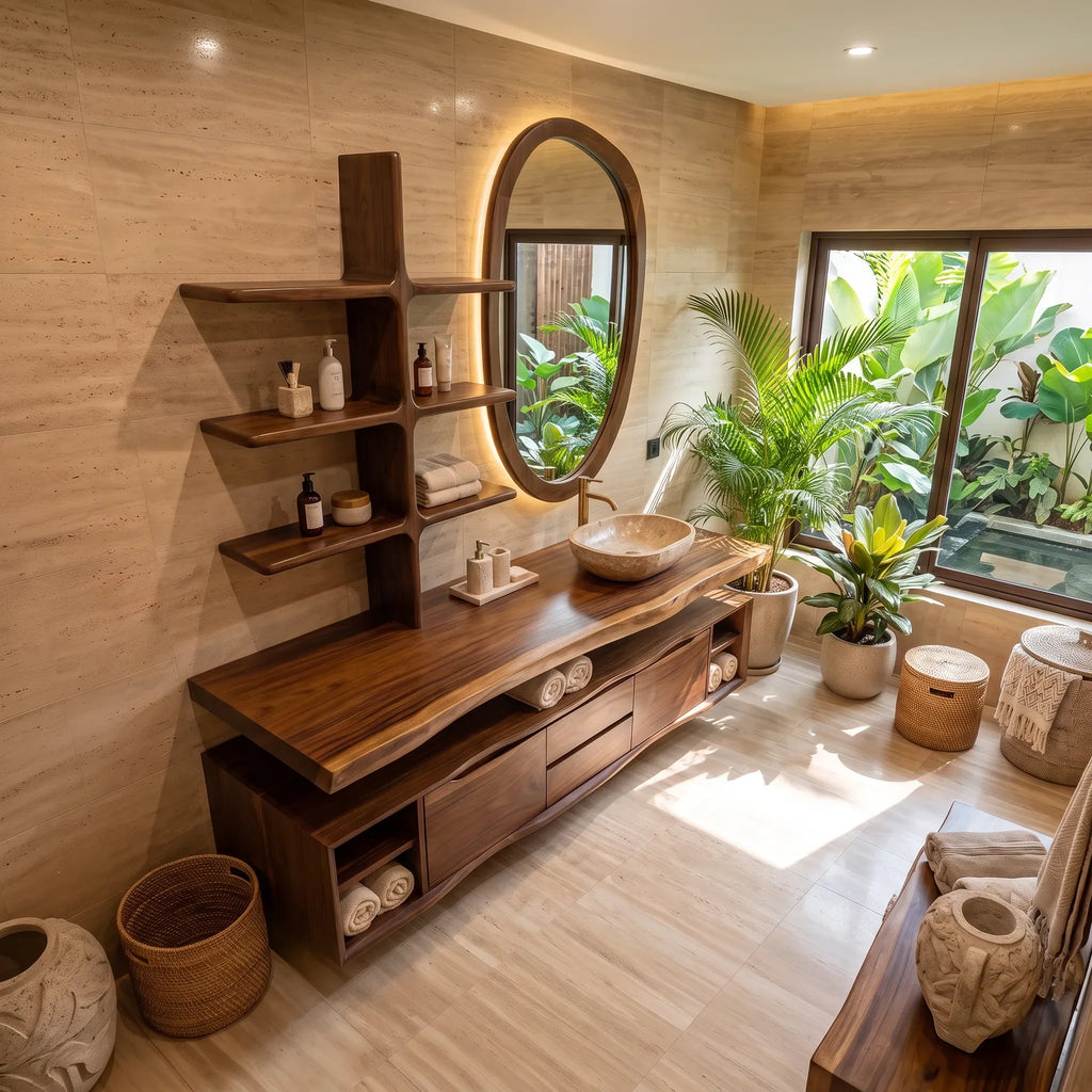 Contemporary Wall Mounted Bathroom Vanity Wellness Suite