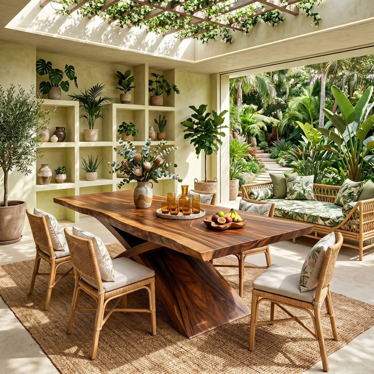 Contemporary Organic Edge Dining Table For Dining Interior
