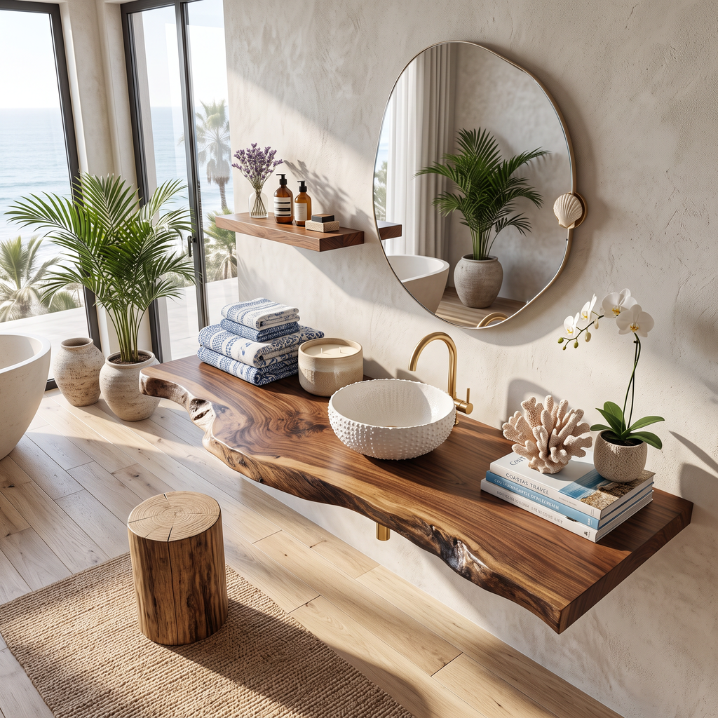 Handcrafted Solid Wood Vanity For Furniture Decor