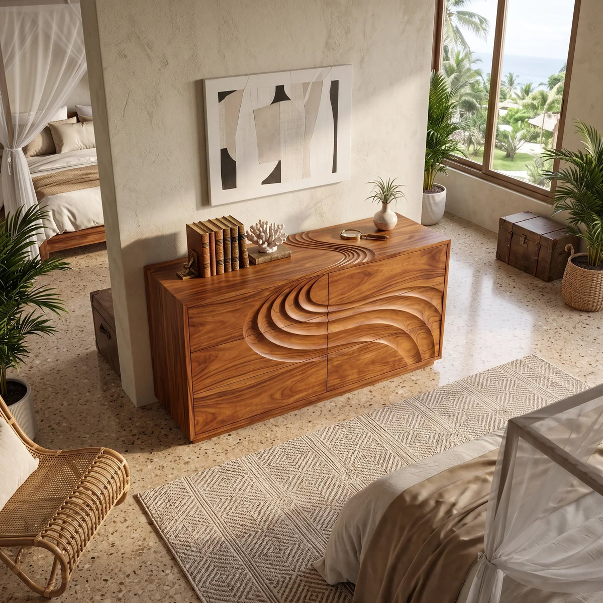 Contemporary Flow Dresser Drawer For Modern Bedroom