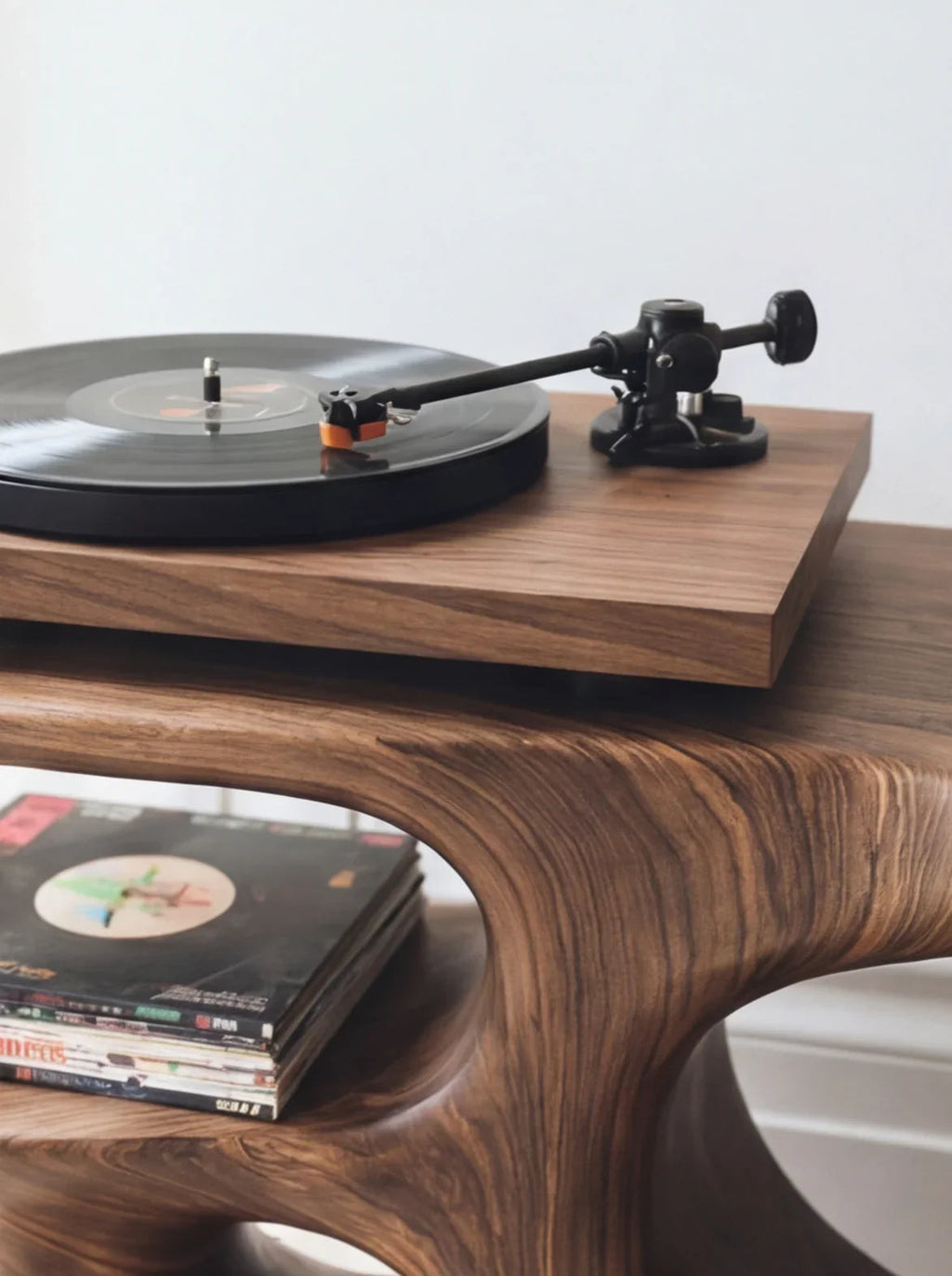 Solid Wood Turntable Stand