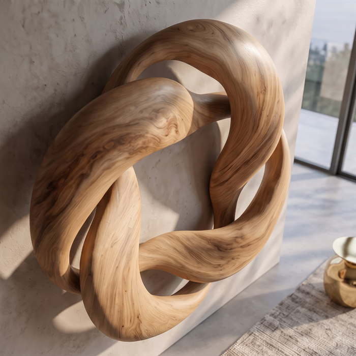Abstract Circular Loop Wall Art For Living Room And Office