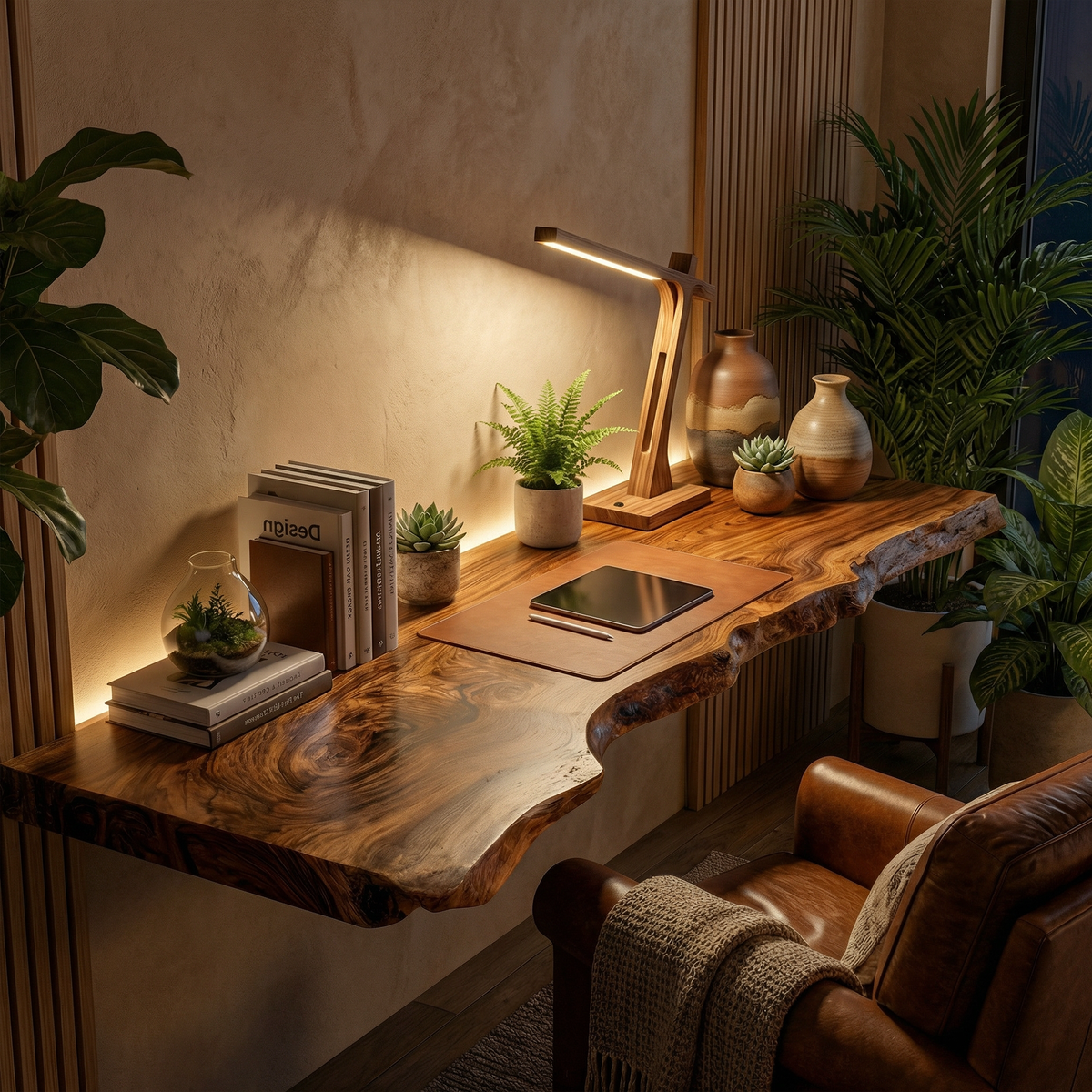 Live Edge Floating Shelf, Solid Wood Slab Corner Shelf for Kitchen