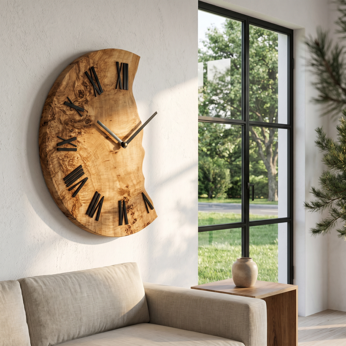 Organic Live Edge Clock for Home Decor