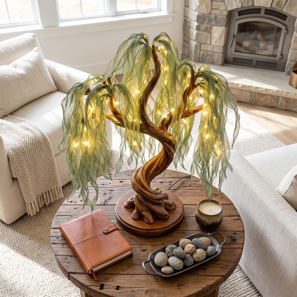 Boho Fairy Light Tree Lamp For Bedroom Decor