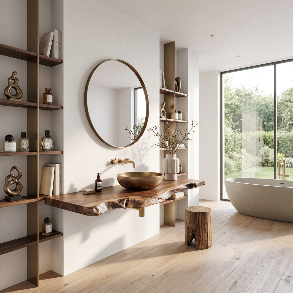 Handcrafted Solid Wood Vanity For Furniture Decor