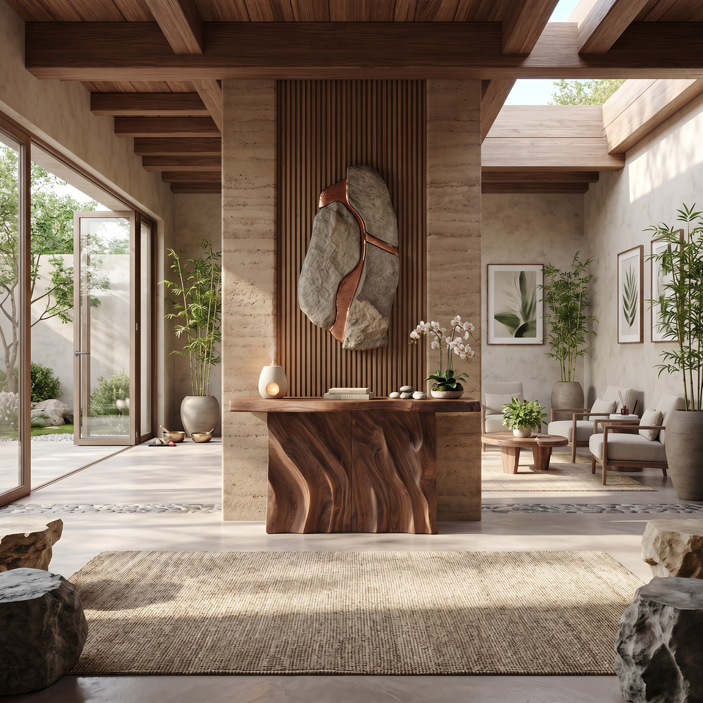 Contemporary Live Form Hall Table For Loft Interior Space