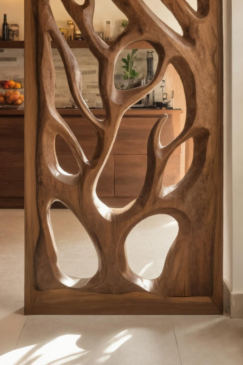 Handmade Carved Divider For Living Room Or Studio