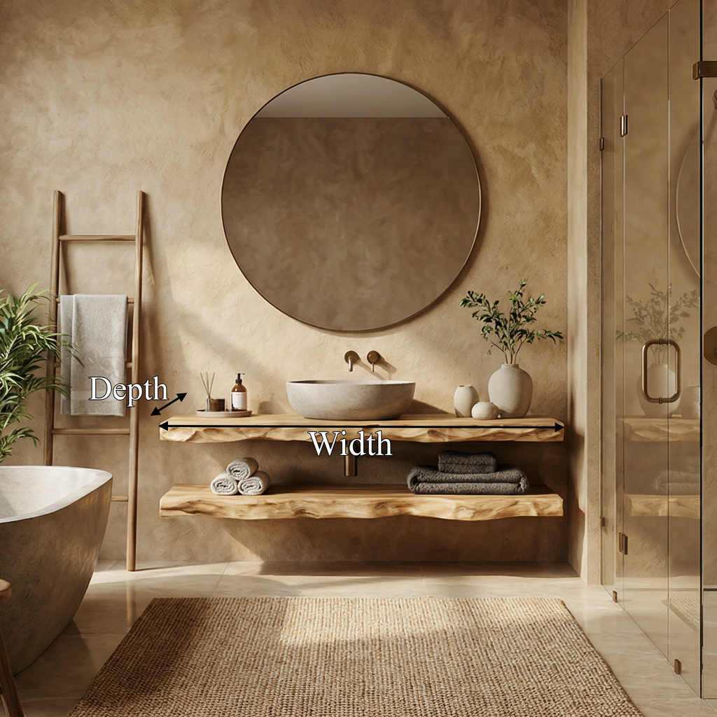 Mediterranean Floating Bathroom Vanity For Bathroom