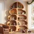 Authentic Hand-Carved Solid Wood Christmas Tree Bookshelf