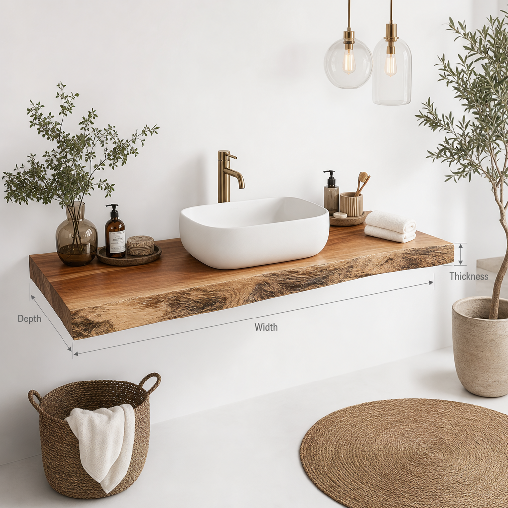 Handmade Reclaimed Wood Floating Vanity