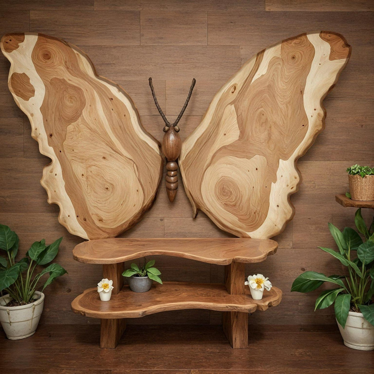 Bohemian Boho Lifestyle Wooden Butterfly Shaped Wall Art For Home Decor And Unique Gift