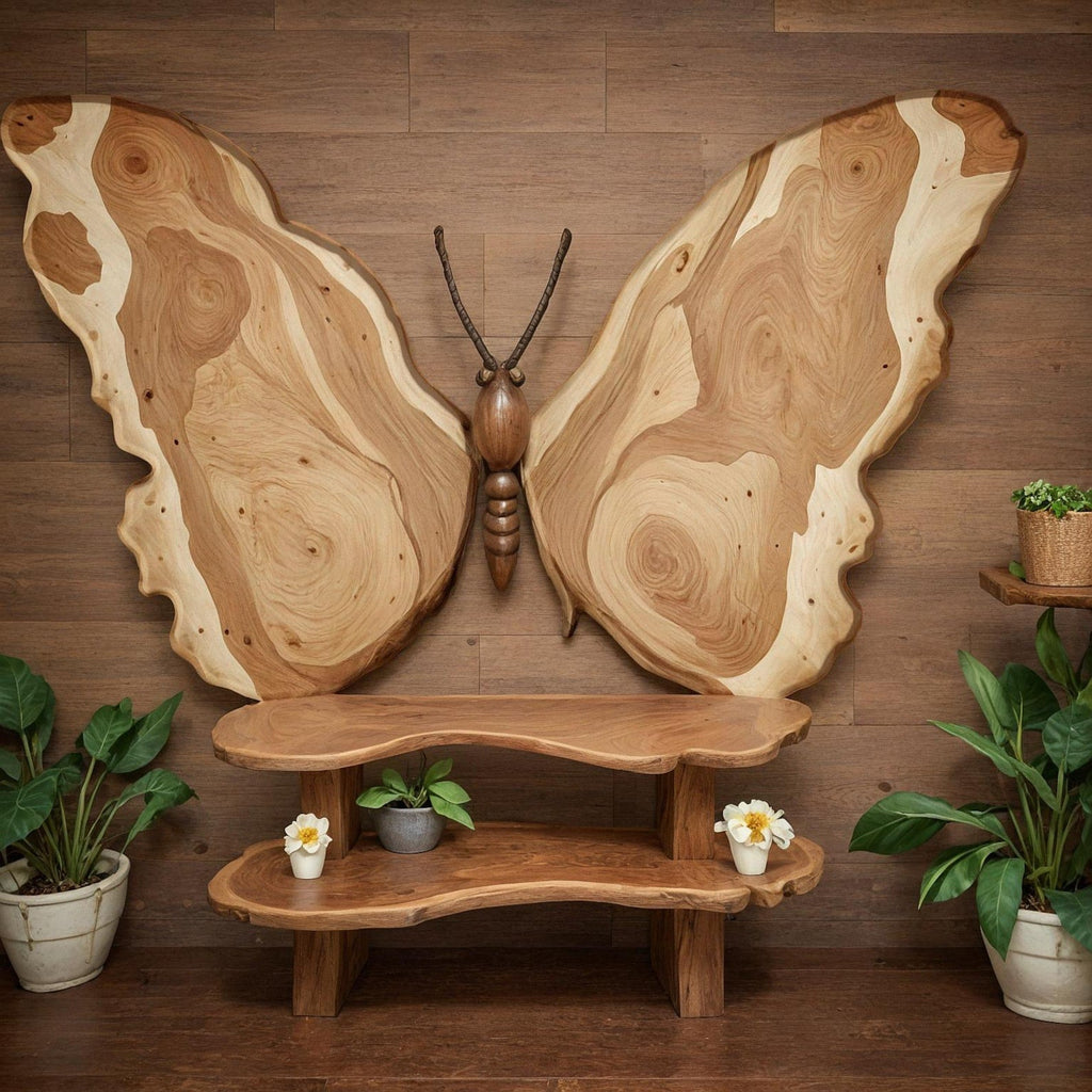 Bohemian Boho Lifestyle Wooden Butterfly Shaped Wall Art For Home Decor And Unique Gift Ideas