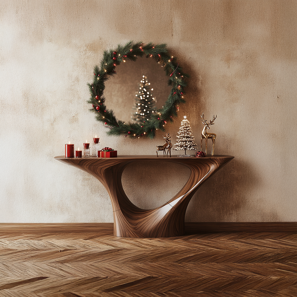 Entryway Console Table, Clean Line Solid Wood Sofa Table