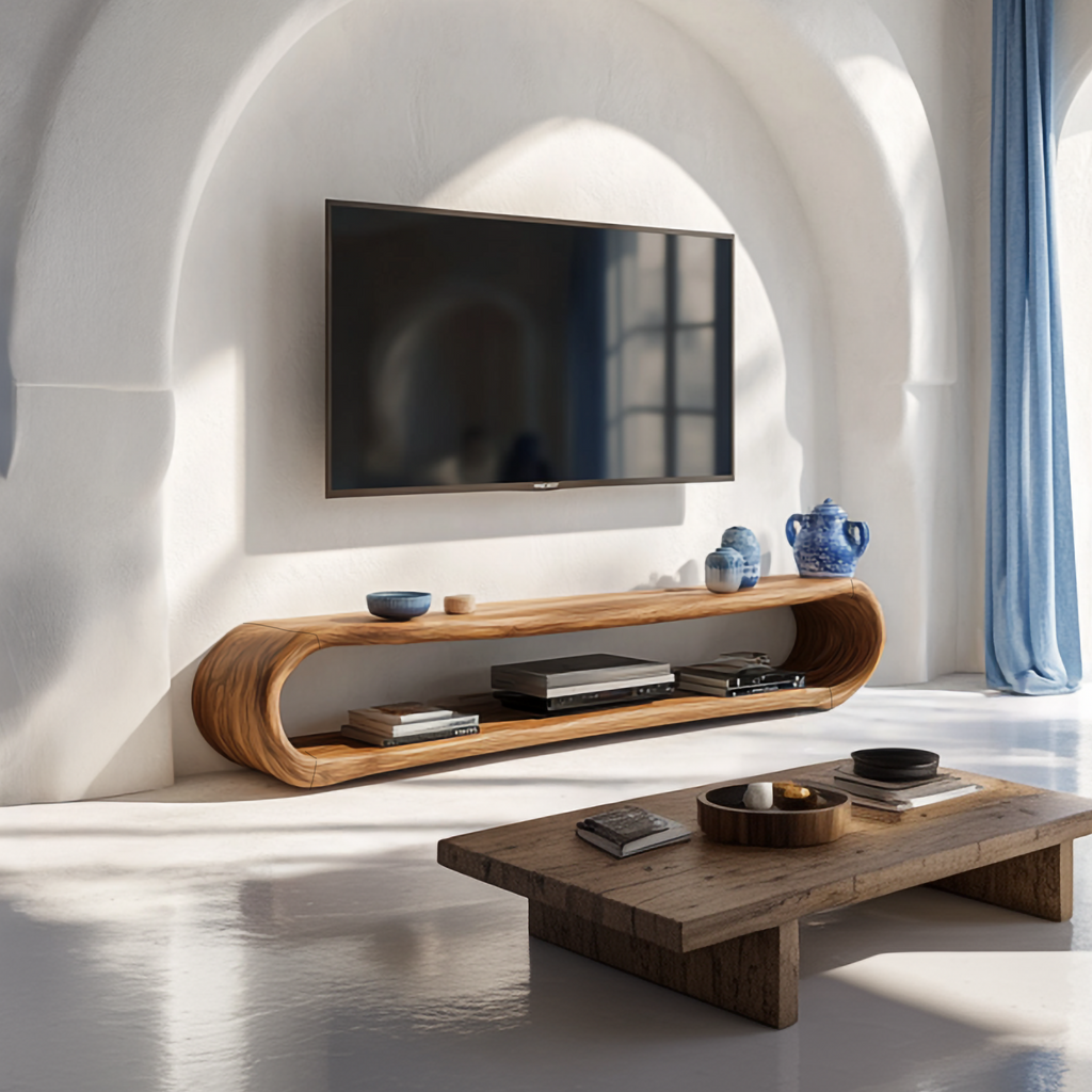 Mediterranean Organic TV Stand Living Room And Bedroom