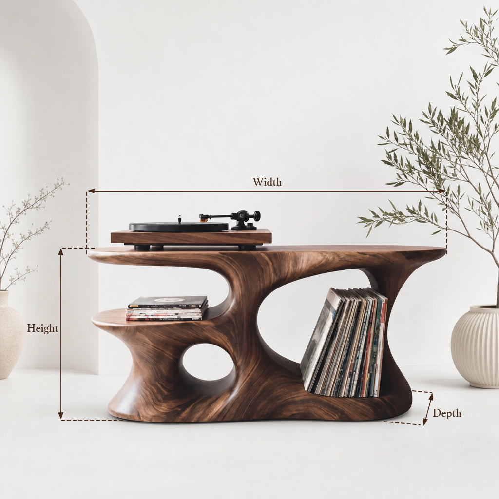 Solid Wood Turntable Stand