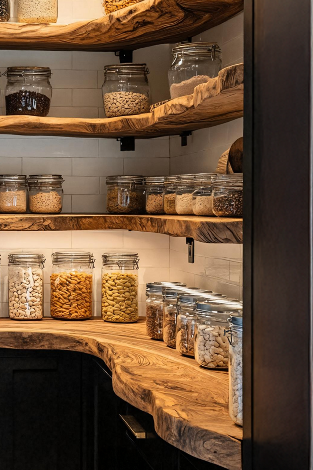 Handcrafted Wooden Spice Rack For Kitchen Cabinet Use