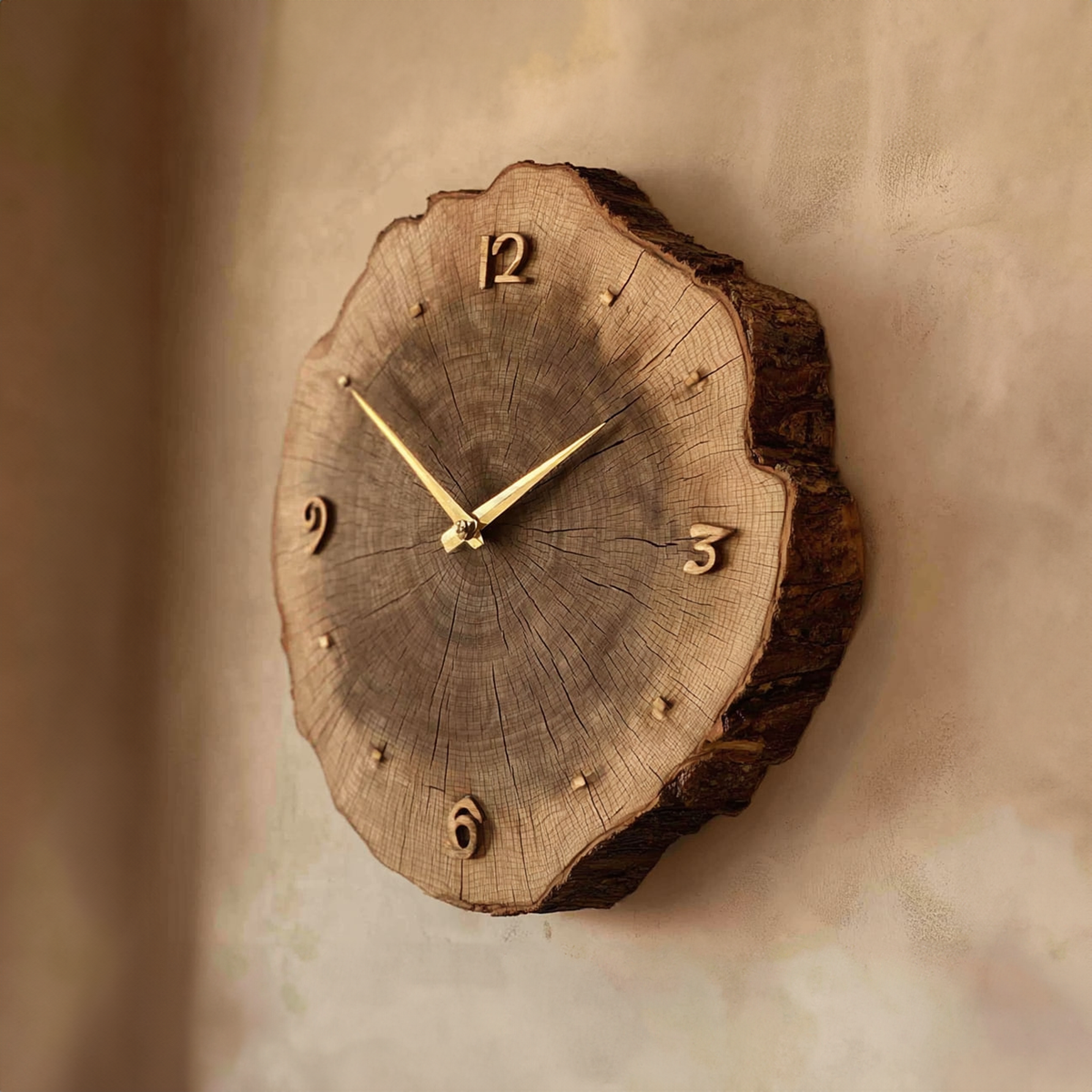 Rustic Vintage Wood Wall Clock Dining Room or Office