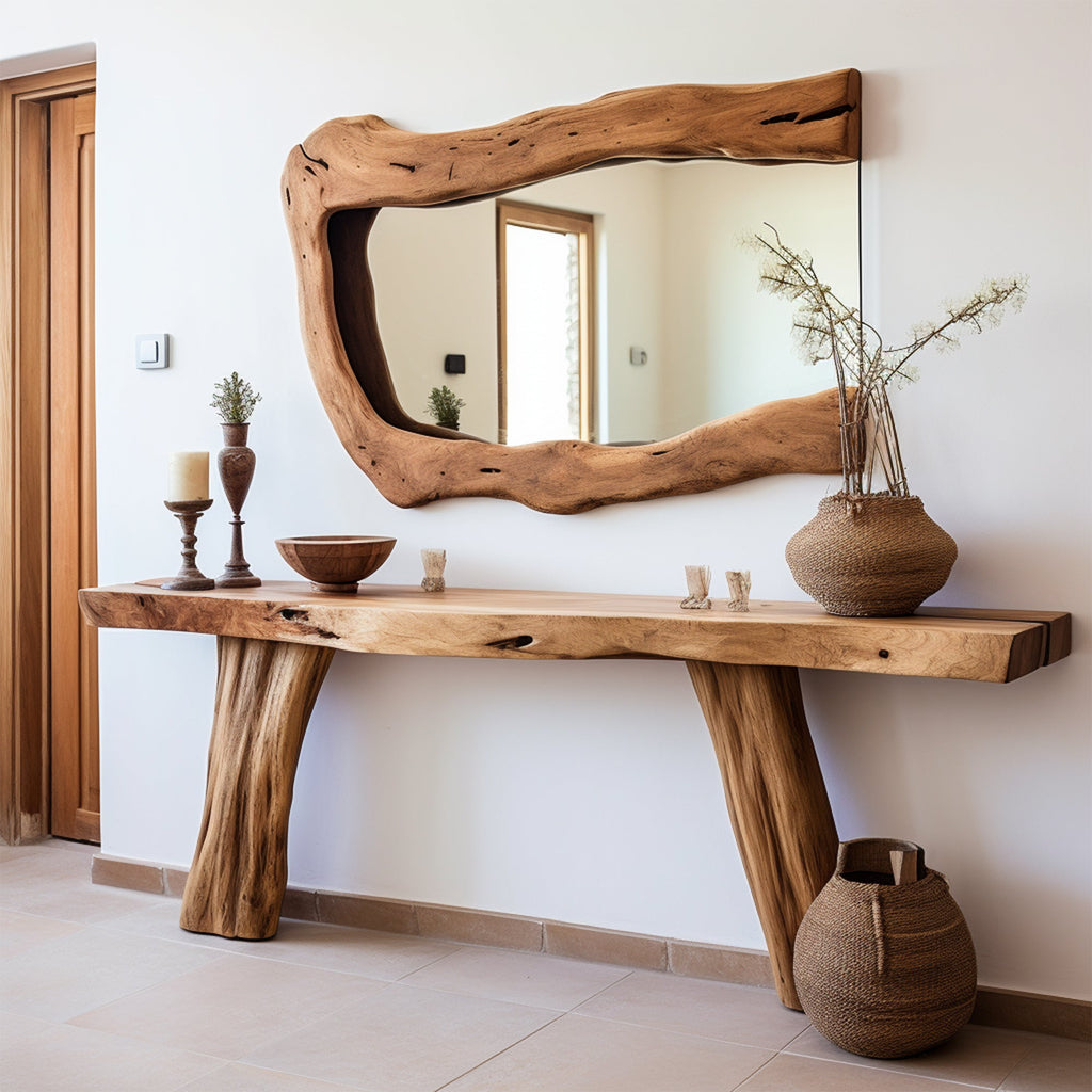 Handcrafted Rustic Console Table For Entryways