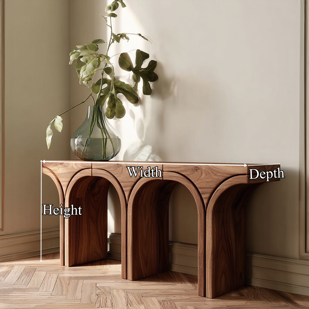 Mid Century Arch Console Table Living Room Entryway