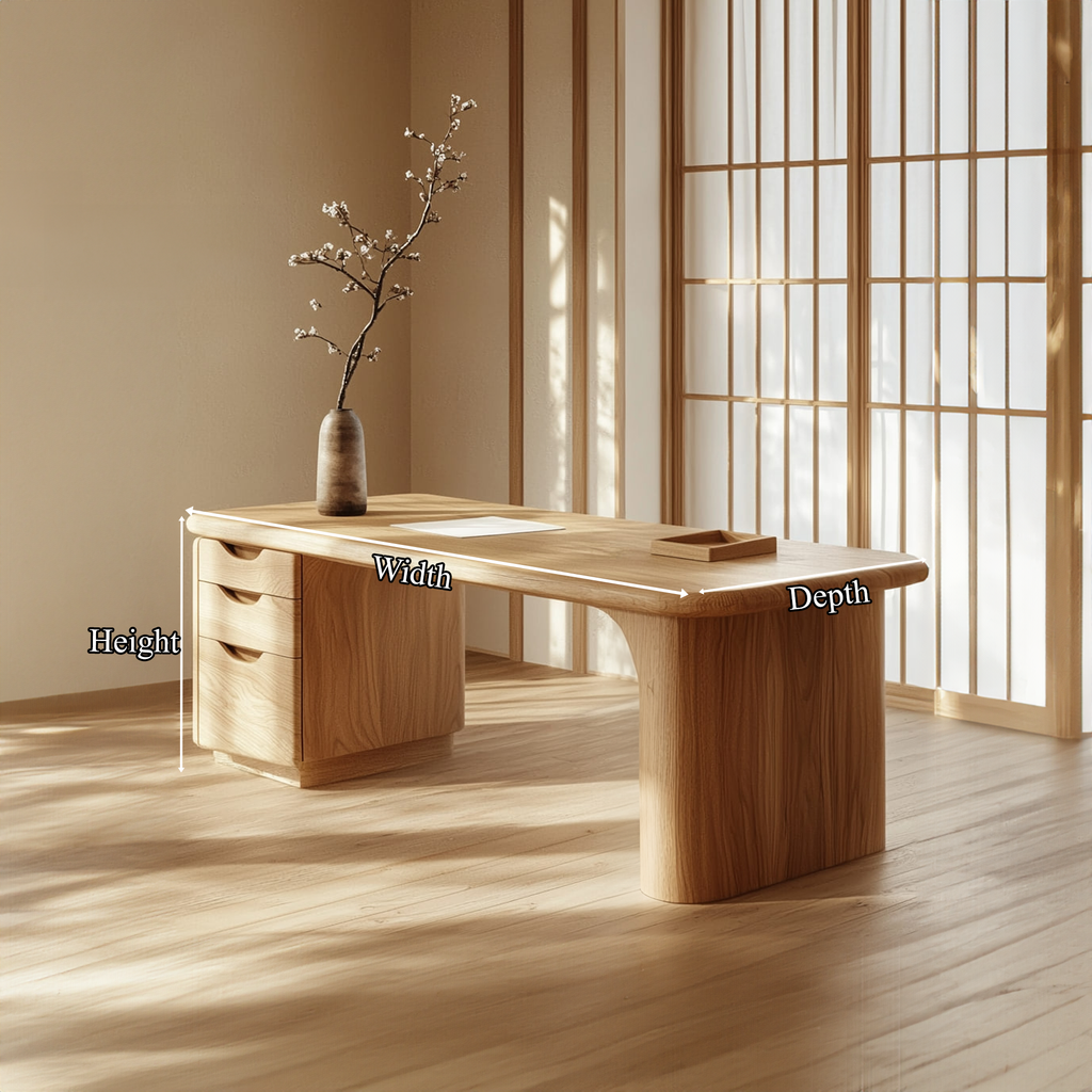 Japandi Organic Minimal Work Desk Home Office And Study Room