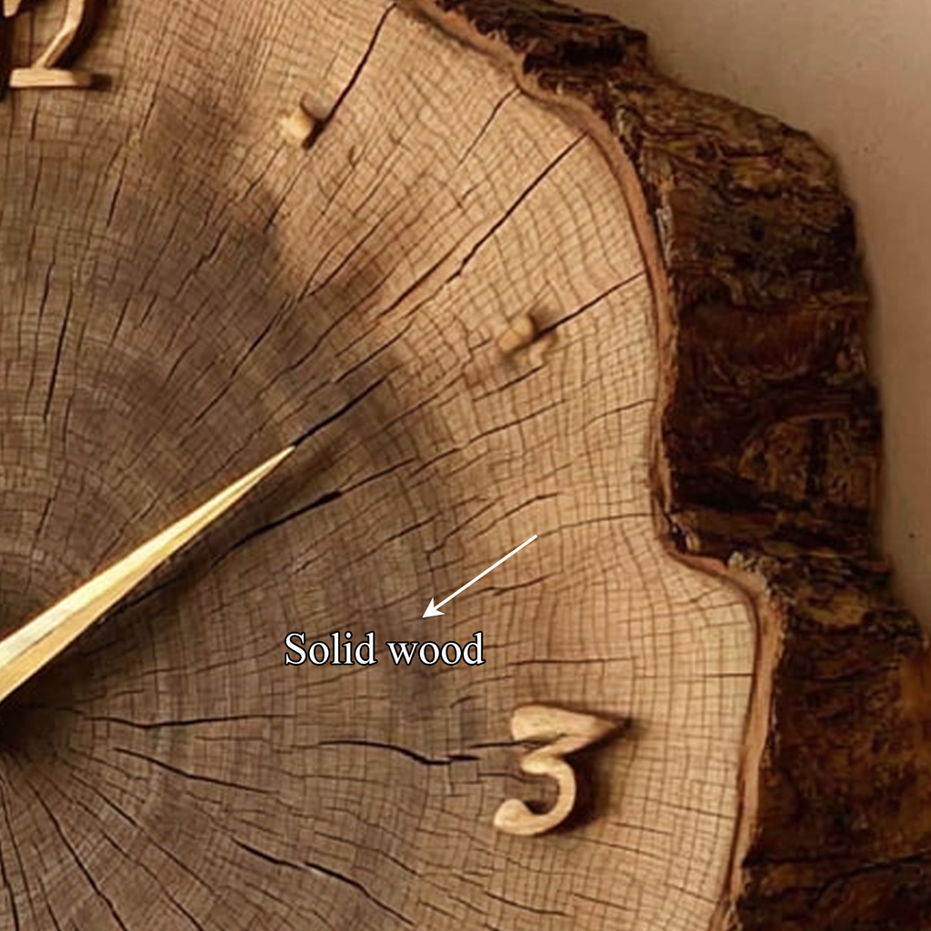 Rustic Vintage Wood Wall Clock Dining Room or Office
