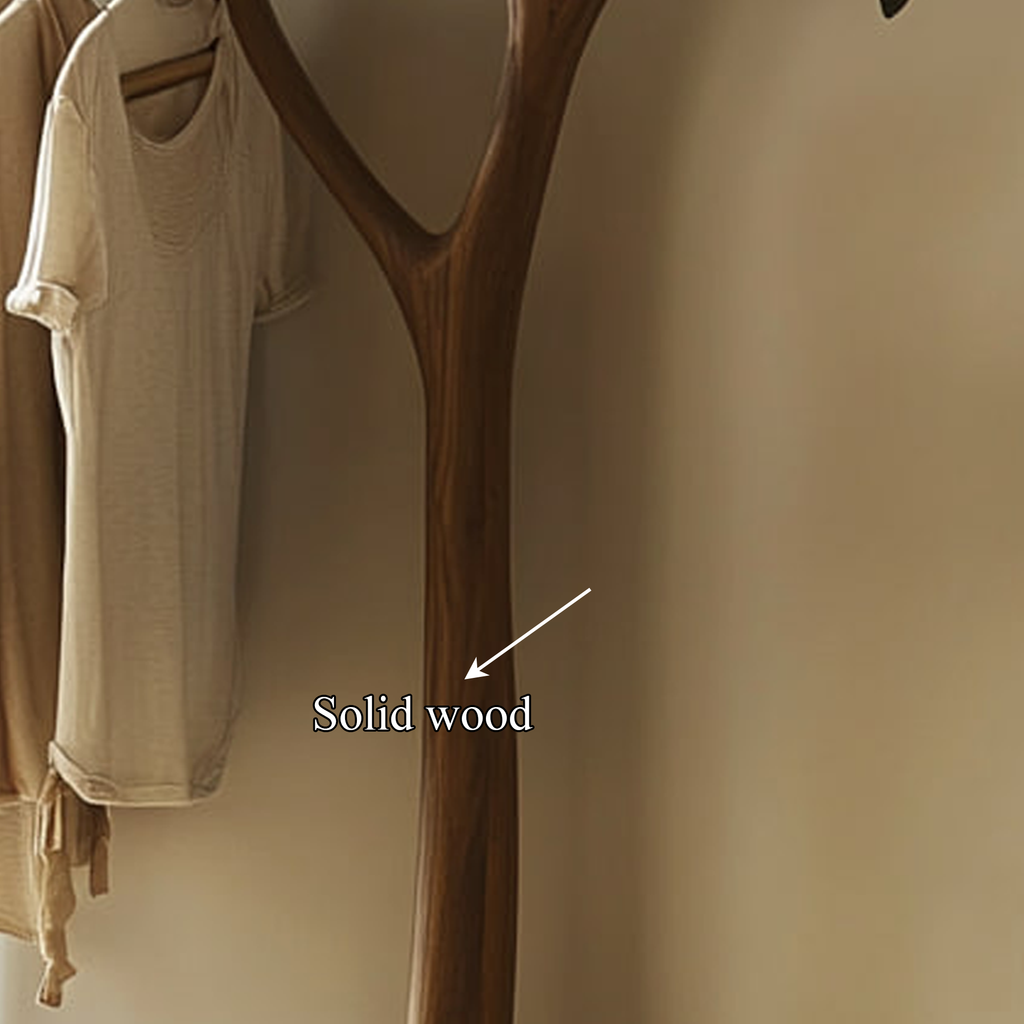 Handcrafted Solid Wood Tree Rack Organic Bedroom