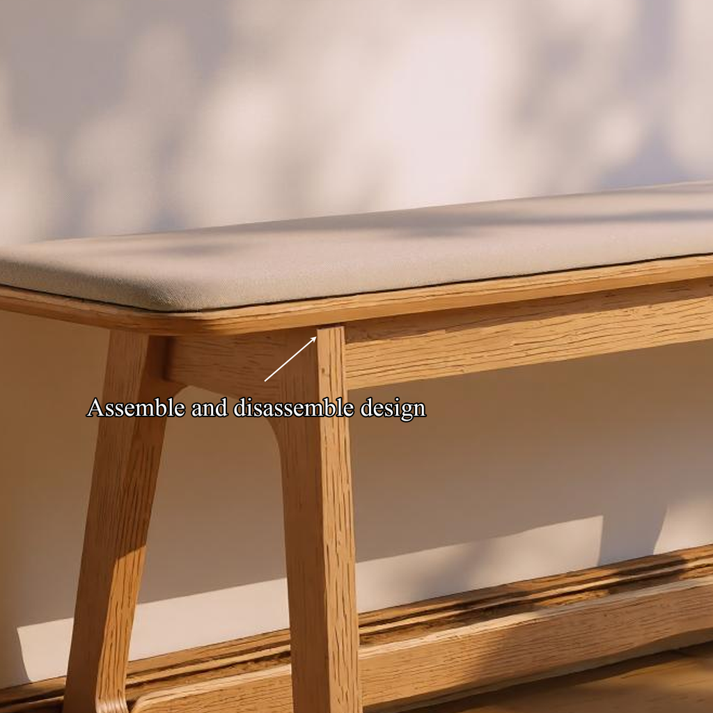 Mid Century Bench Entryway Dining Room Modern Seating