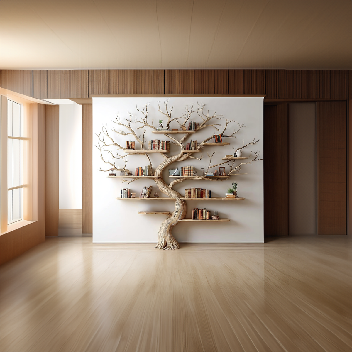 Tree Wall Bookshelf, Floating Branch Bookcase for Bedroom Lounge