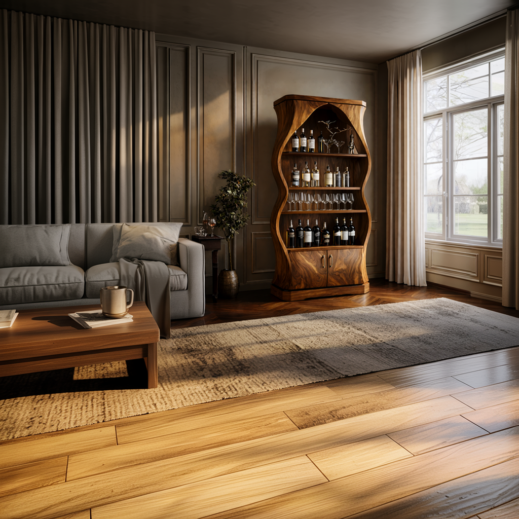 Artisan Solid Wood Wine Cabinet Dining Room