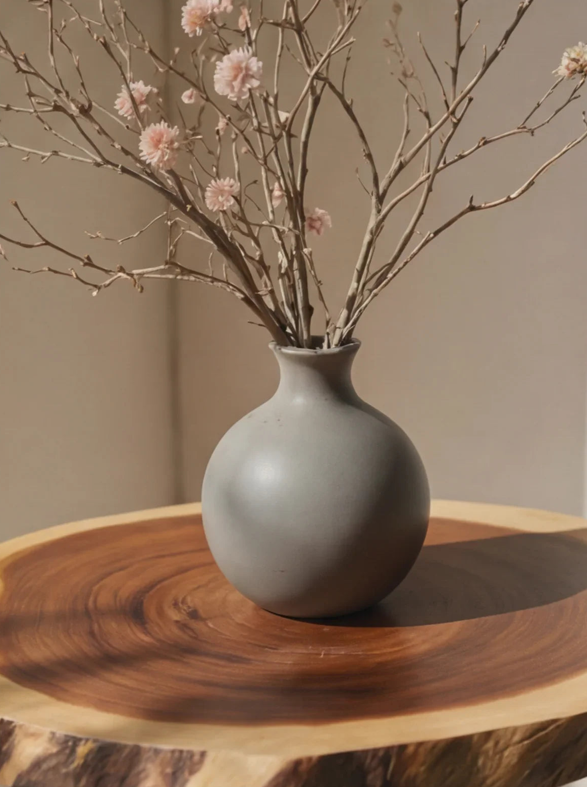 Rustic Live Edge End Table