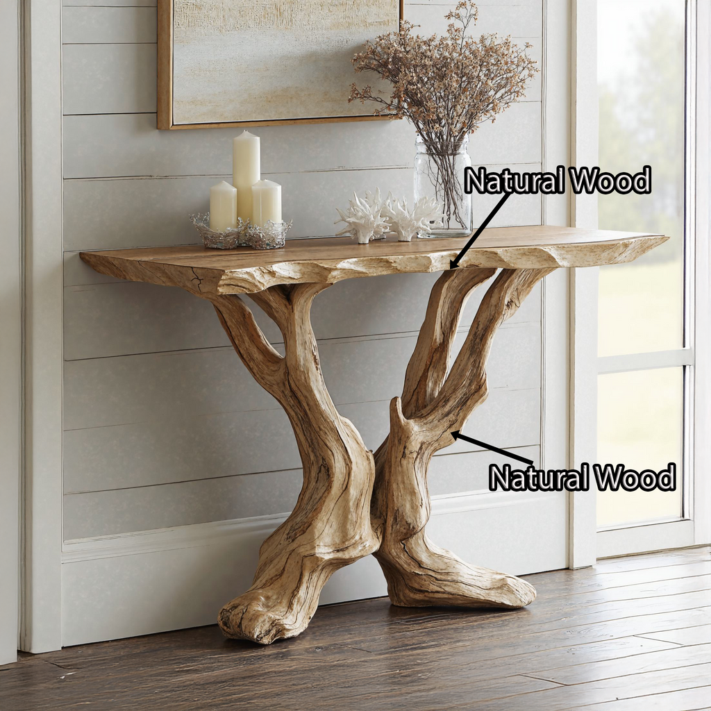 Live Edge Side Table Handcrafted For Vintage Interiors