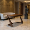 Artistic Office Desk With Curved Handcrafted Legs For Creative