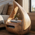Artistic Teardrop Nightstand With Organic Design For Modern Bedroom