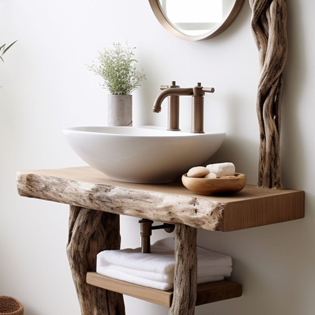 Handcrafted Counter Bathroom Vanity – Style 2