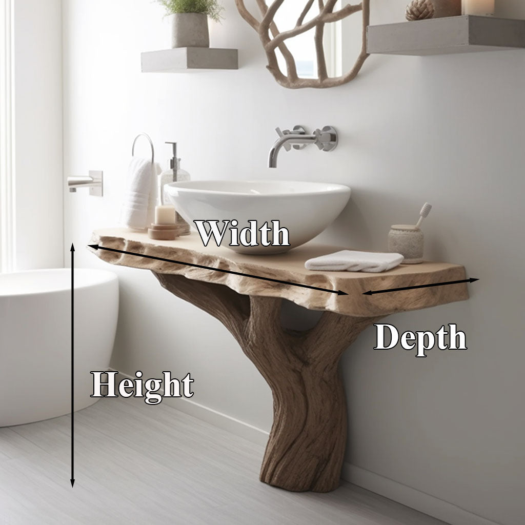 Handcrafted Counter Bathroom Vanity