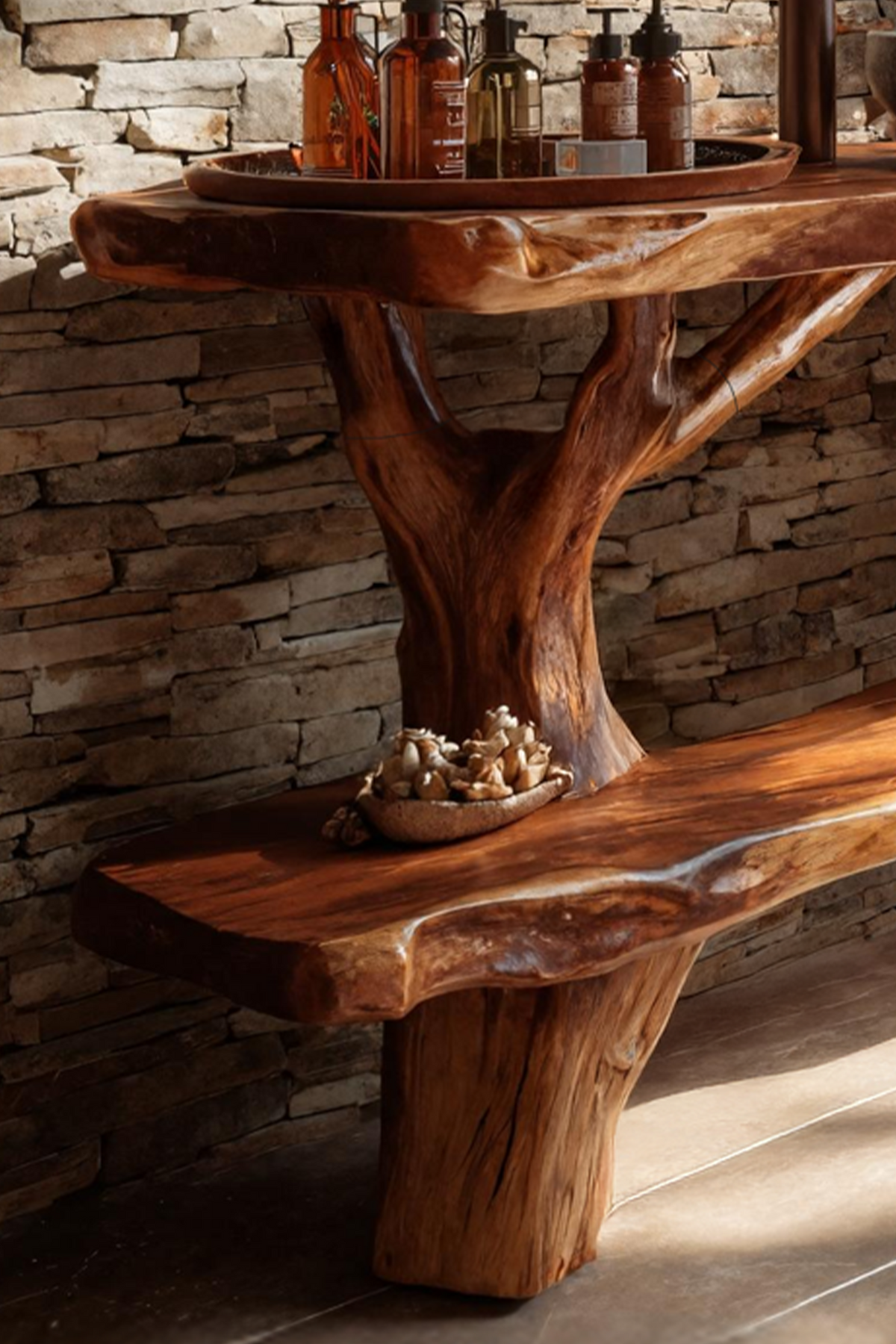 Handcrafted Solid Wood Vanity For Stylish Bathroom Furniture Design
