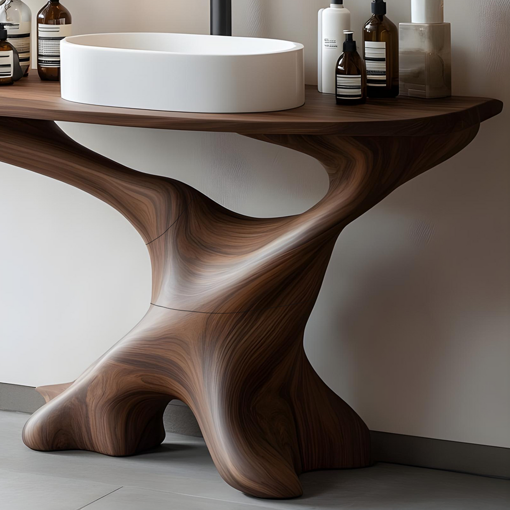 Handcrafted Solid Wood Vanity For Bathroom Decor