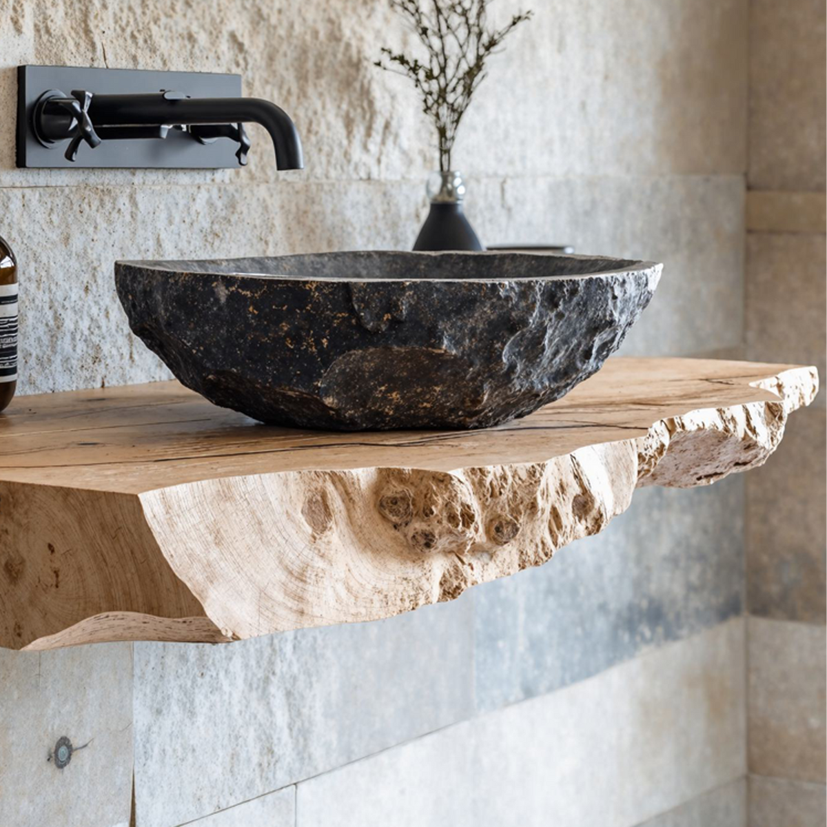 Bathroom Vanity Shelf, Handcrafted Wooden Floating Sink Shelf