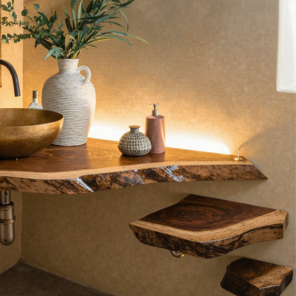 Handcrafted Counter Bathroom Corner