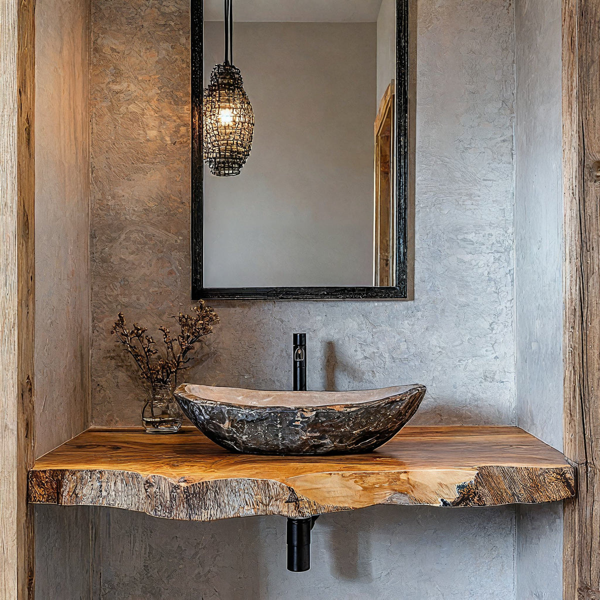 Farmhouse Wooden Vanity Bathroom Decor Ideas
