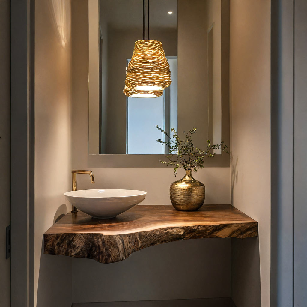 Handcrafted Solid Wood Vanity For Small Bathroom