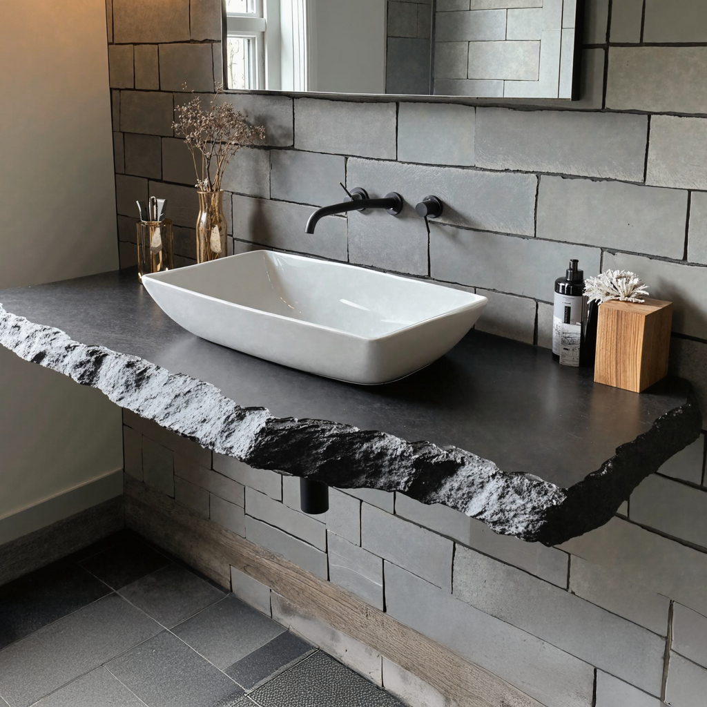 Live Edge Natural Bathroom Vanity