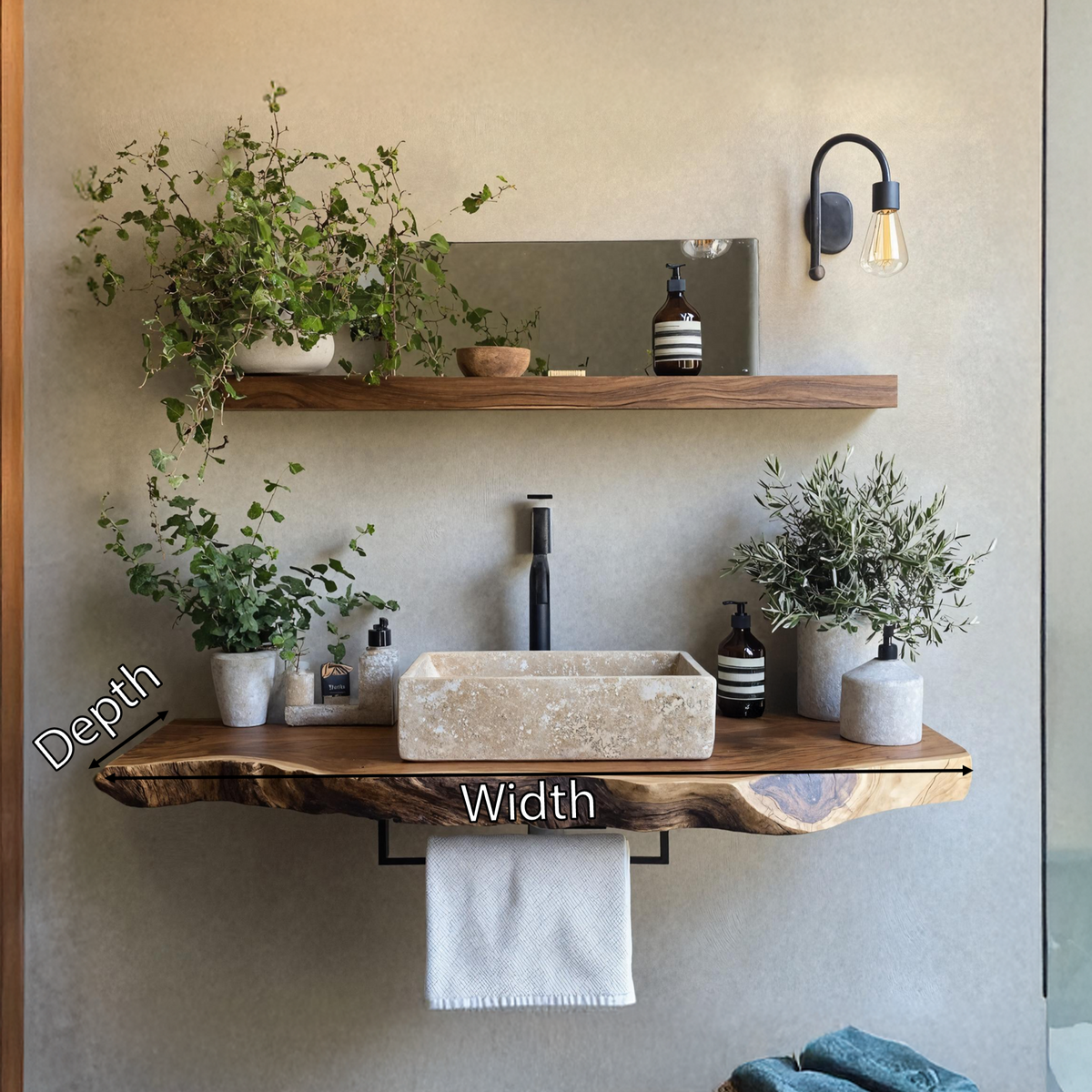 Handcrafted Live Edge Vanity For Modern Bathroom Design